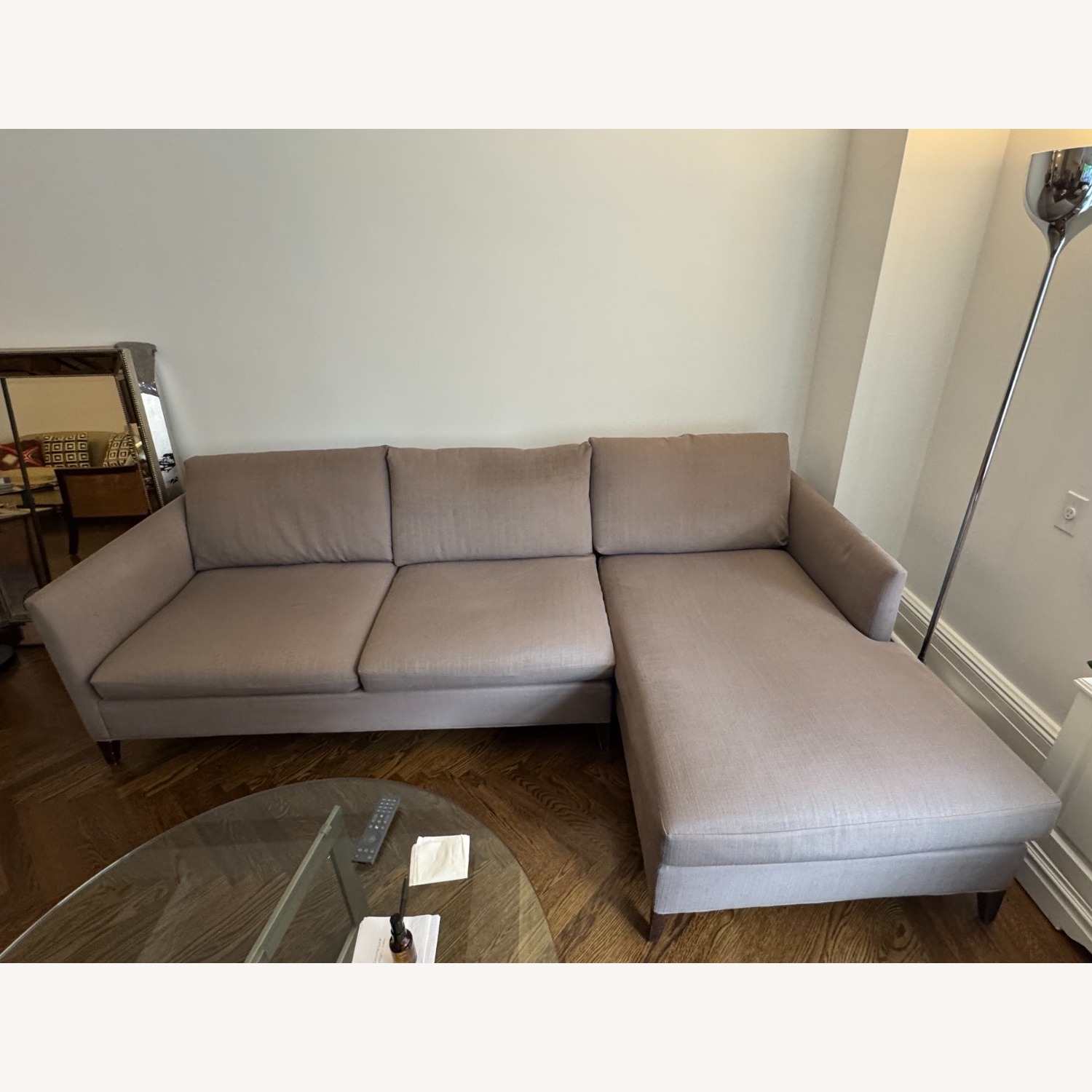 Crate & Barrel Klyne II Dark Gray Fabric 2 Piece Sectional - image-1