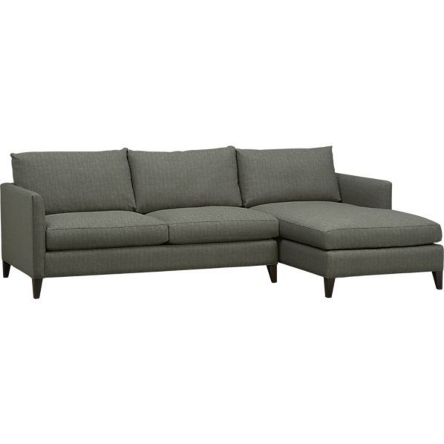 Crate & Barrel Klyne II Dark Gray Fabric 2 Piece Sectional - image-7