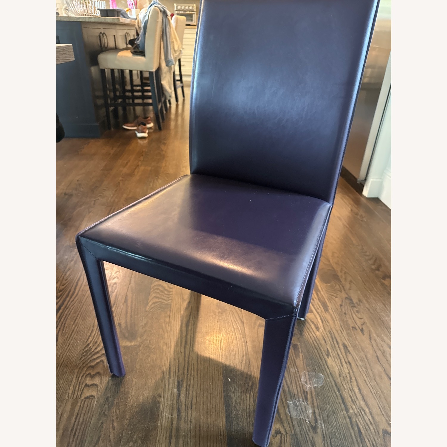 Crate & Barrel Folio Purple Dining Chairs - image-1