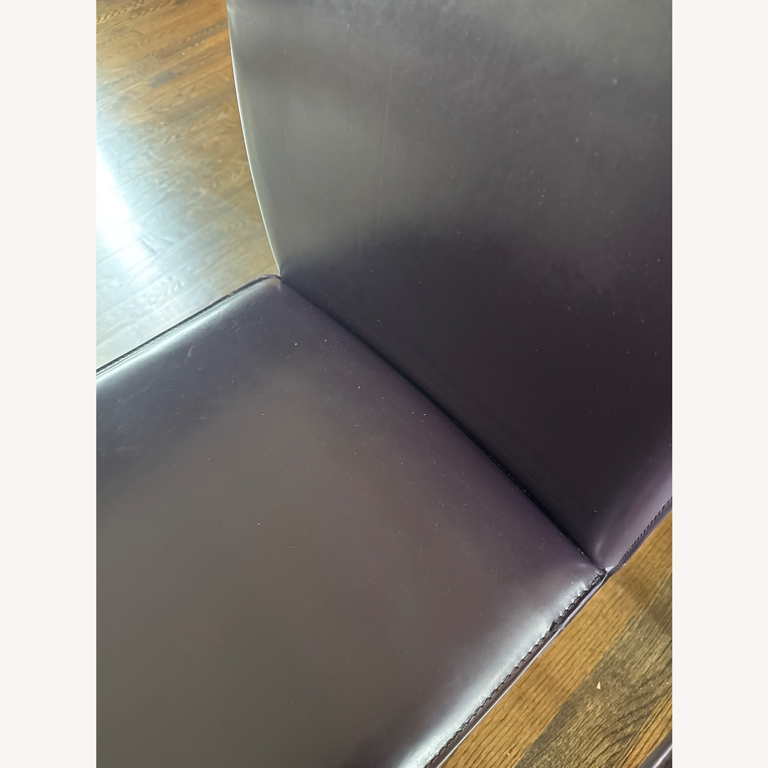 Crate & Barrel Folio Purple Dining Chairs - image-4
