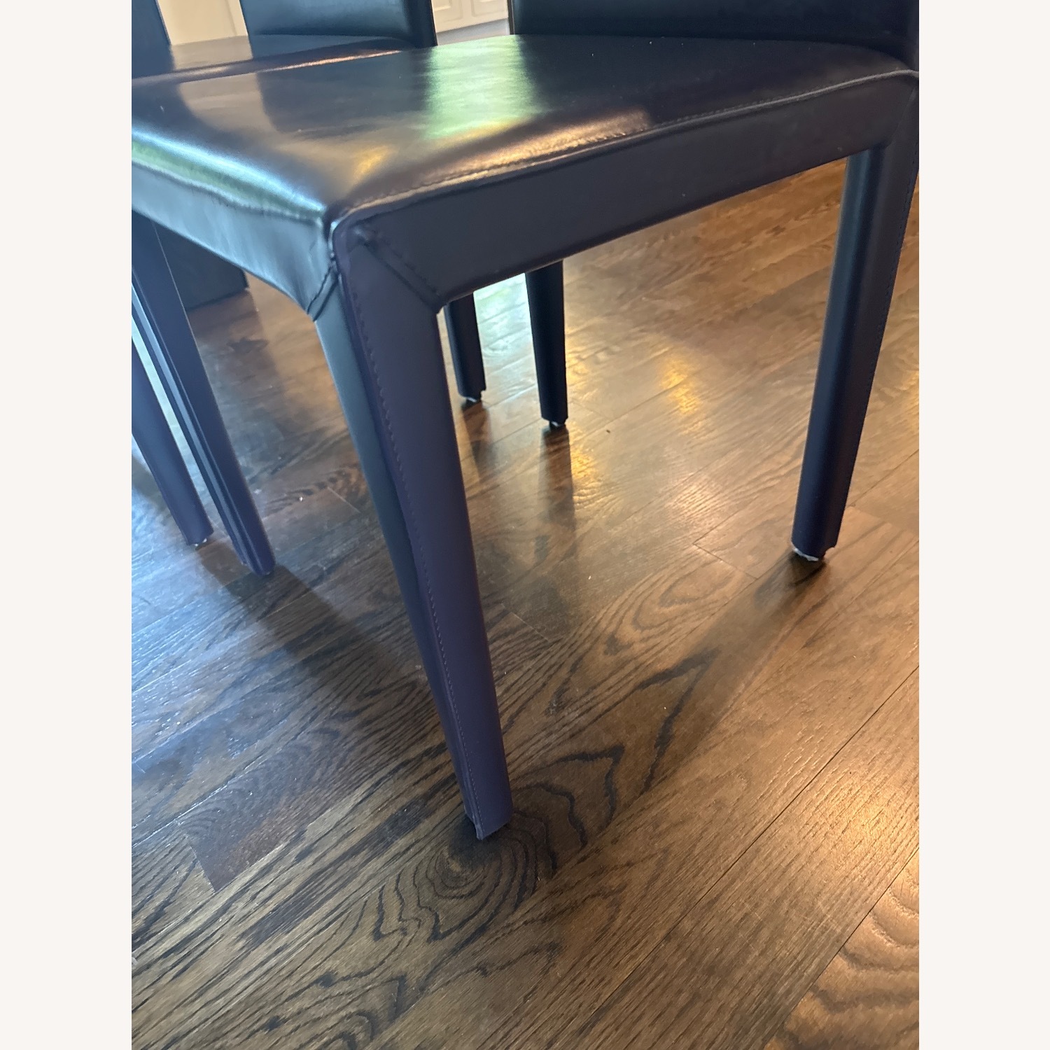 Crate & Barrel Folio Purple Dining Chairs - image-5