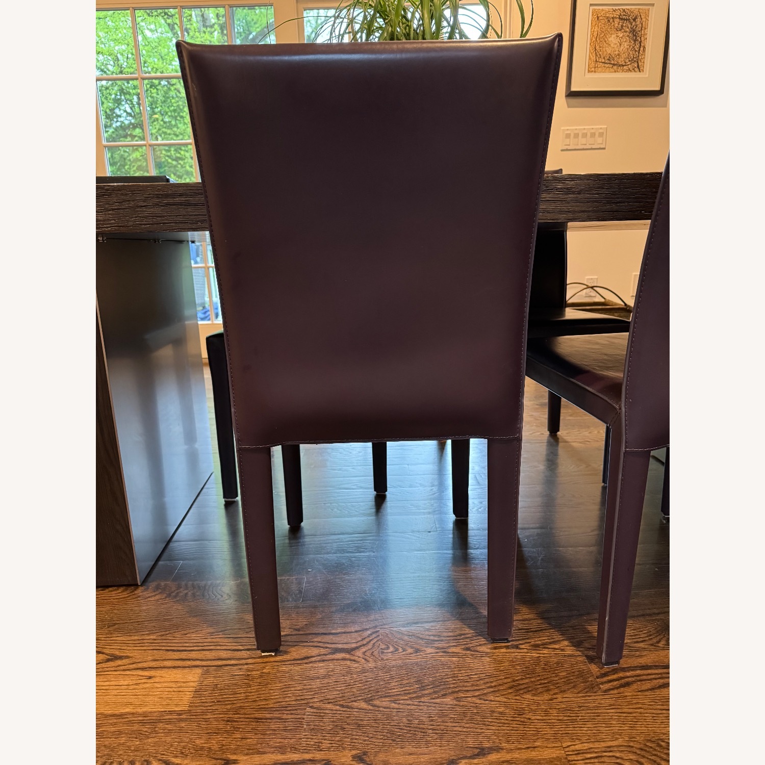 Crate & Barrel Folio Purple Dining Chairs - image-8
