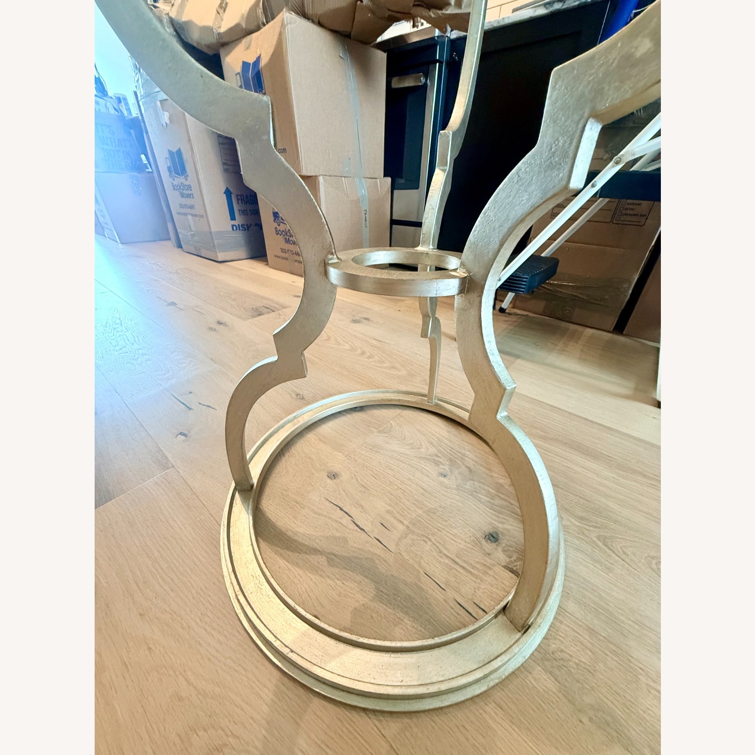 Ethan Allen Silver Metal Side Table - image-4