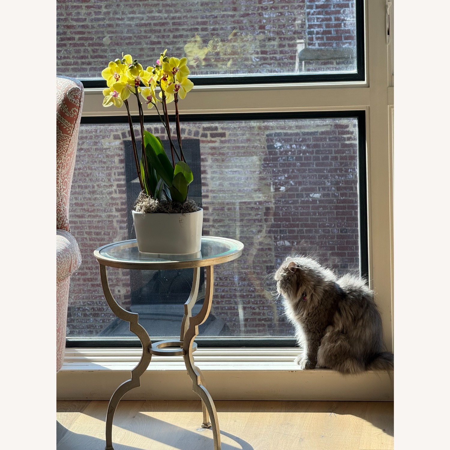 Ethan Allen Silver Metal Side Table - image-6