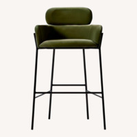CB2 Azalea Green Fabric Stool