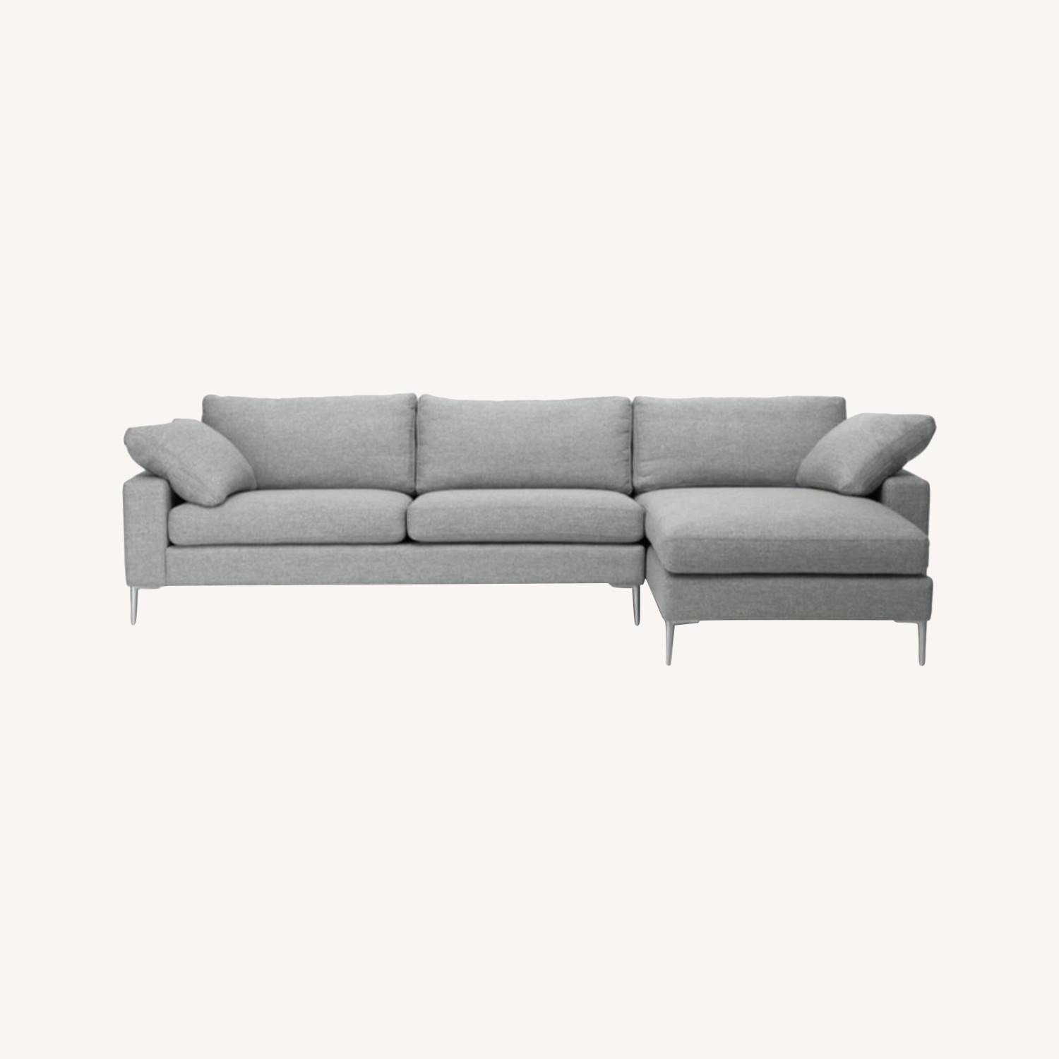 Article Nova Light Gray Fabric 2 Piece Sectional - image-7