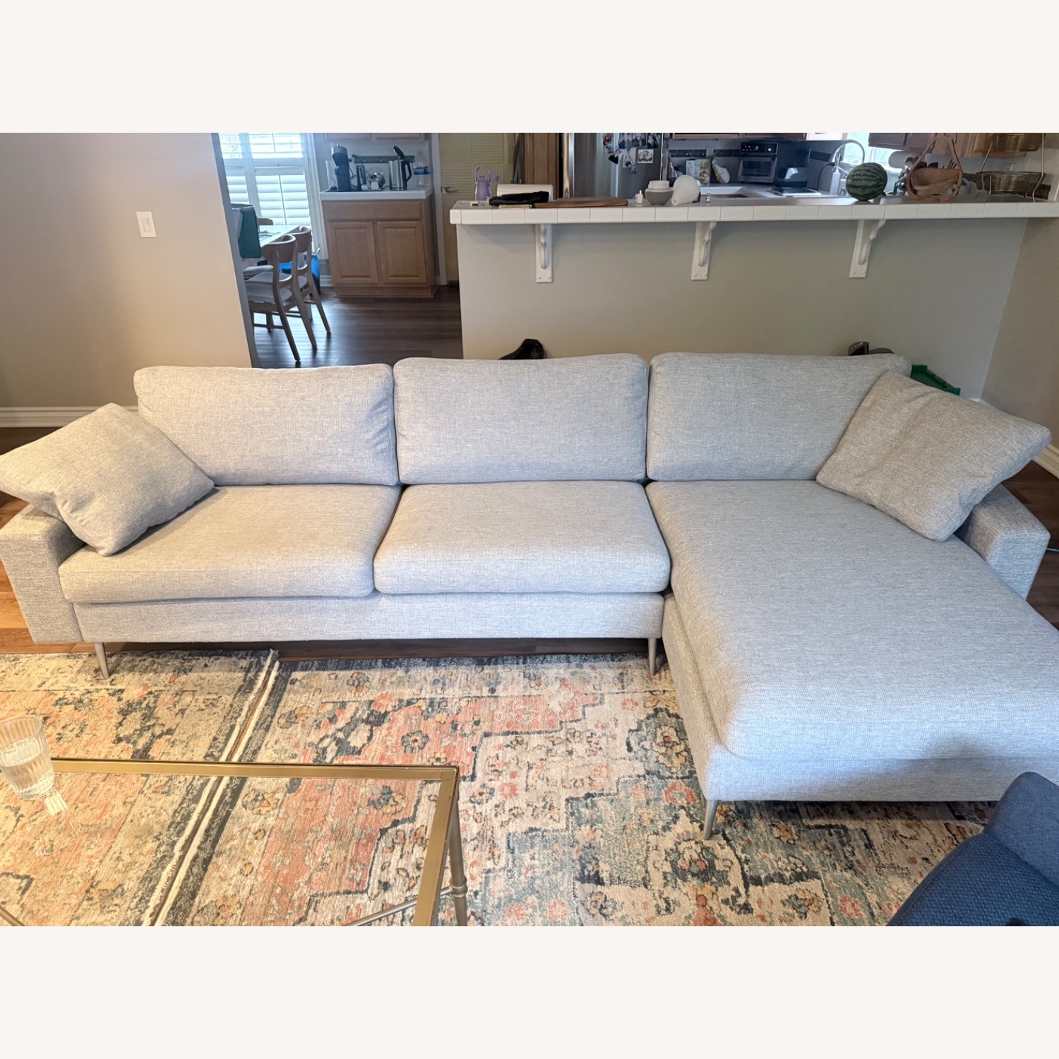 Article Nova Light Gray Fabric 2 Piece Sectional - image-2