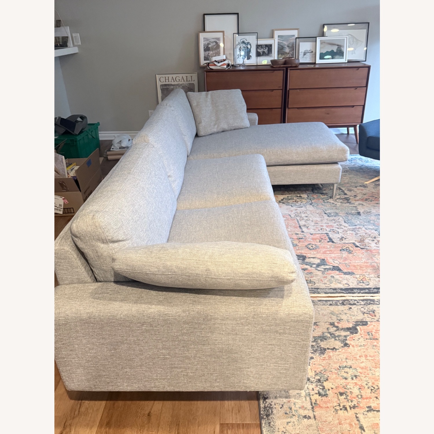 Article Nova Light Gray Fabric 2 Piece Sectional - image-4