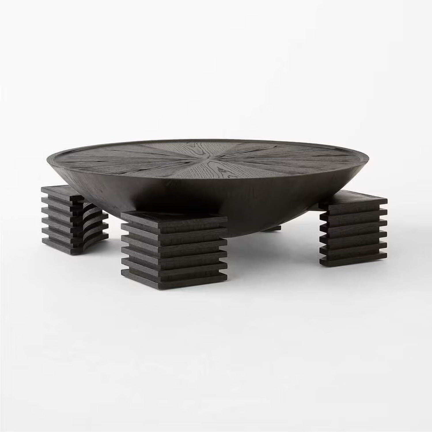 CB2 Dome Black Wood Coffee Table - image-6