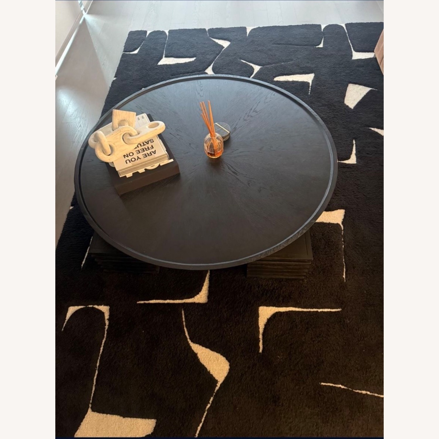 CB2 Dome Black Wood Coffee Table - image-2