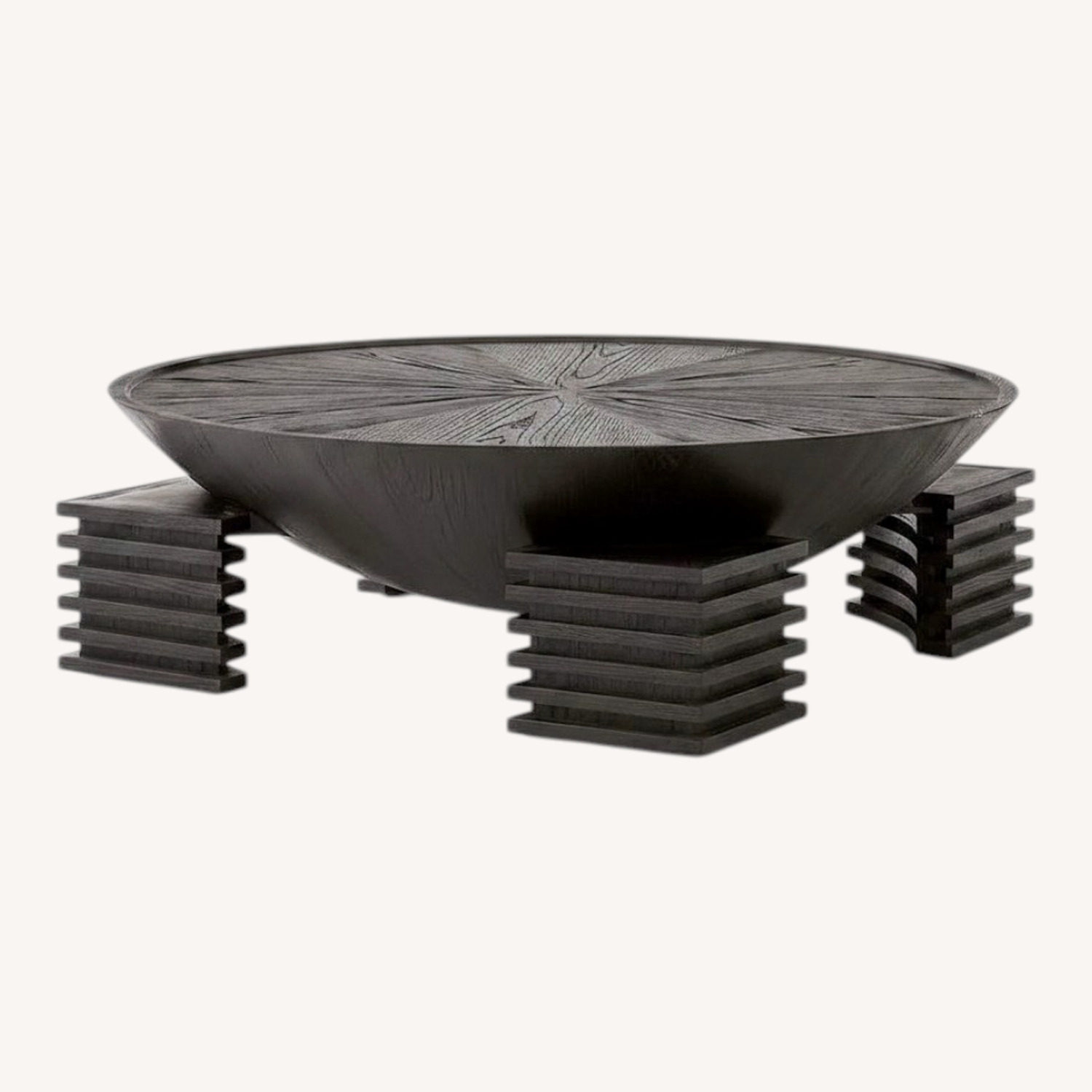 CB2 Dome Black Wood Coffee Table - image-0
