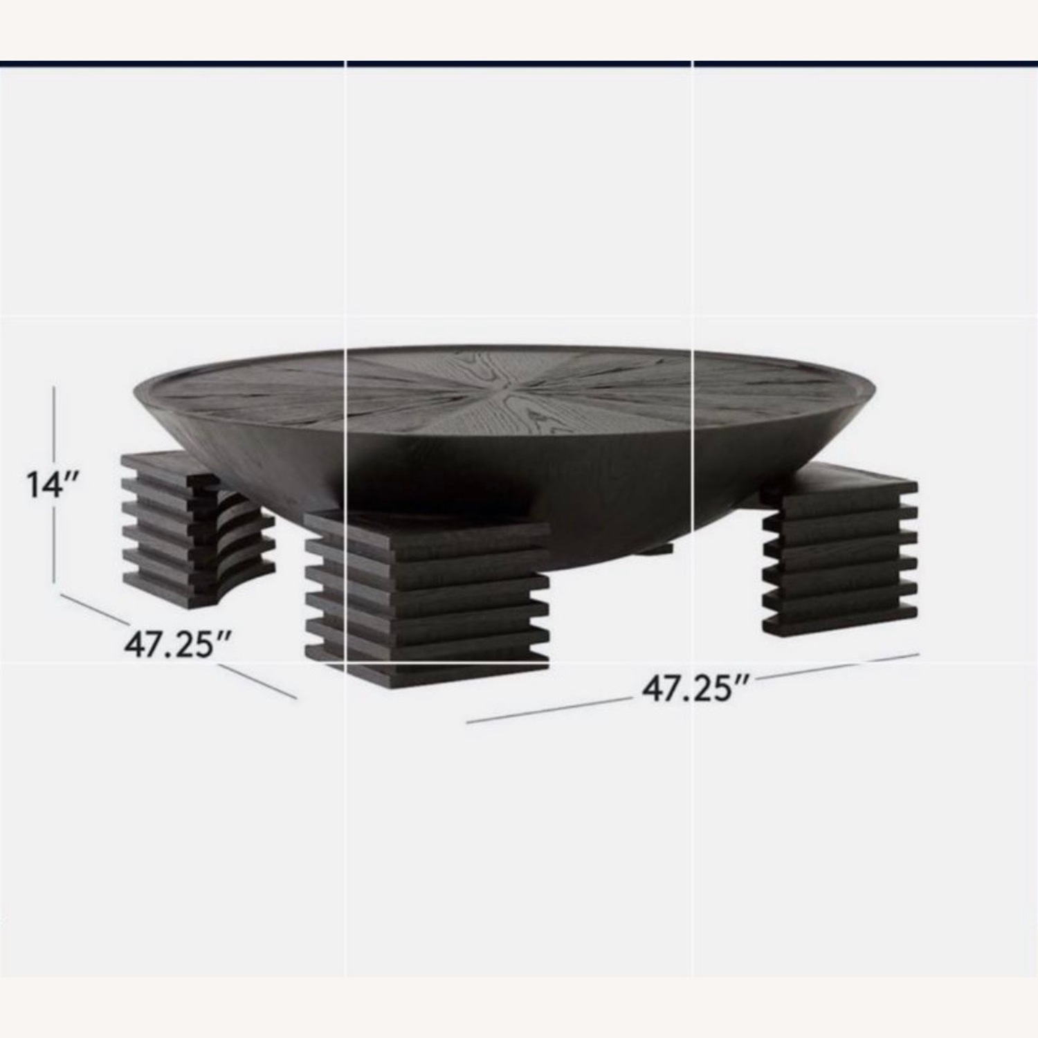 CB2 Dome Black Wood Coffee Table - image-1