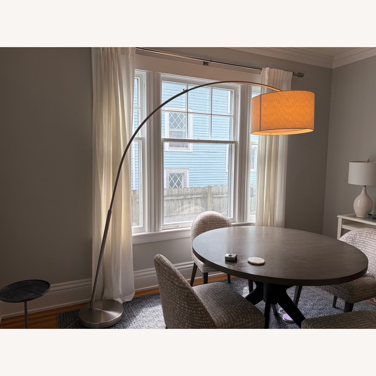 Crate & Barrel Silver Metal Floor Lamp - image-2