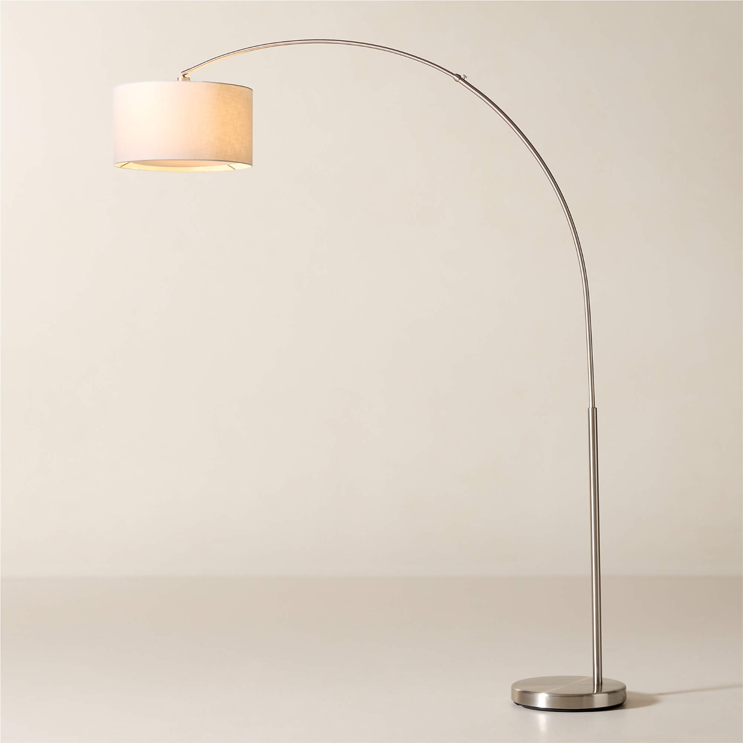 Crate & Barrel Silver Metal Floor Lamp - image-6