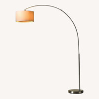 Crate & Barrel Silver Metal Floor Lamp