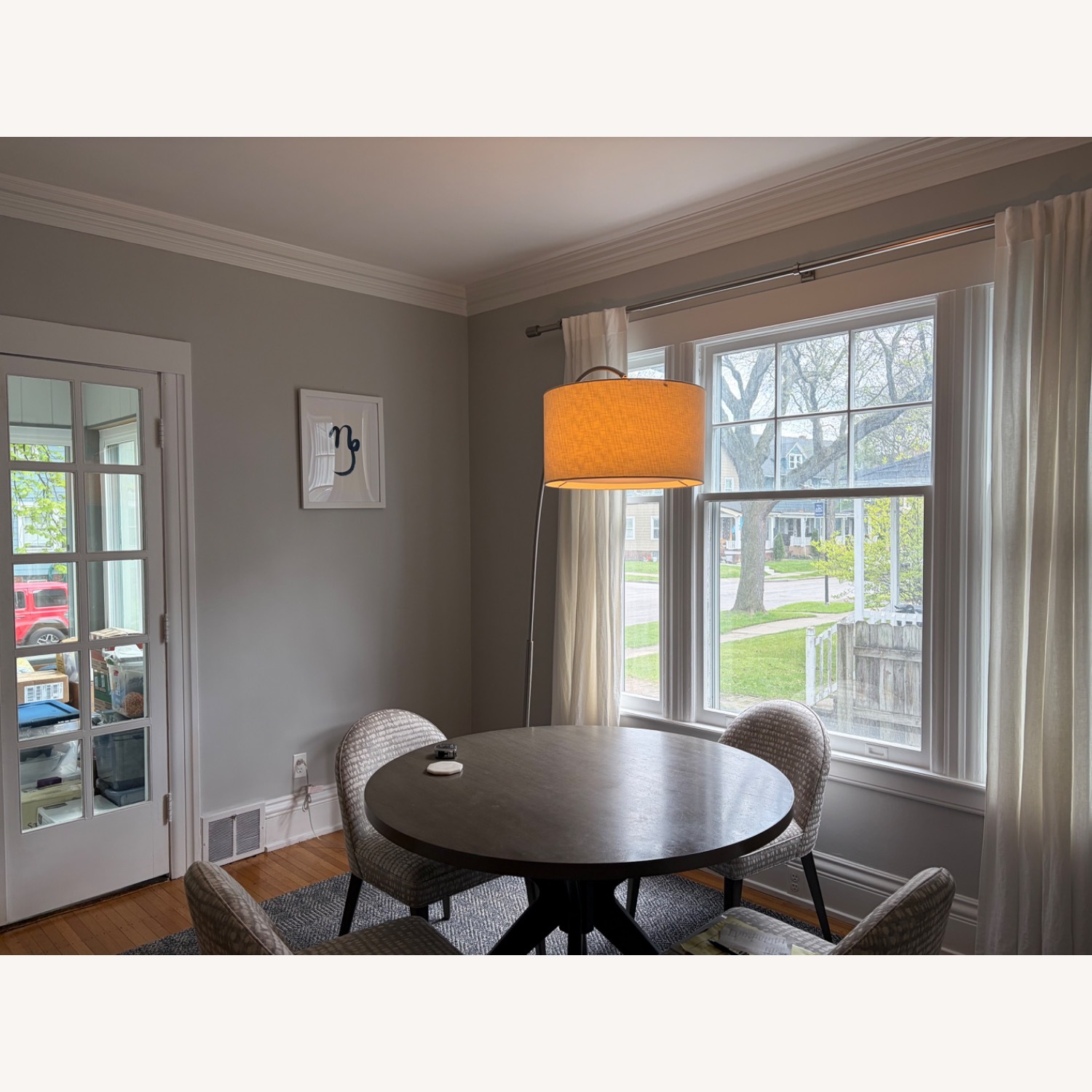 Crate & Barrel Silver Metal Floor Lamp - image-3