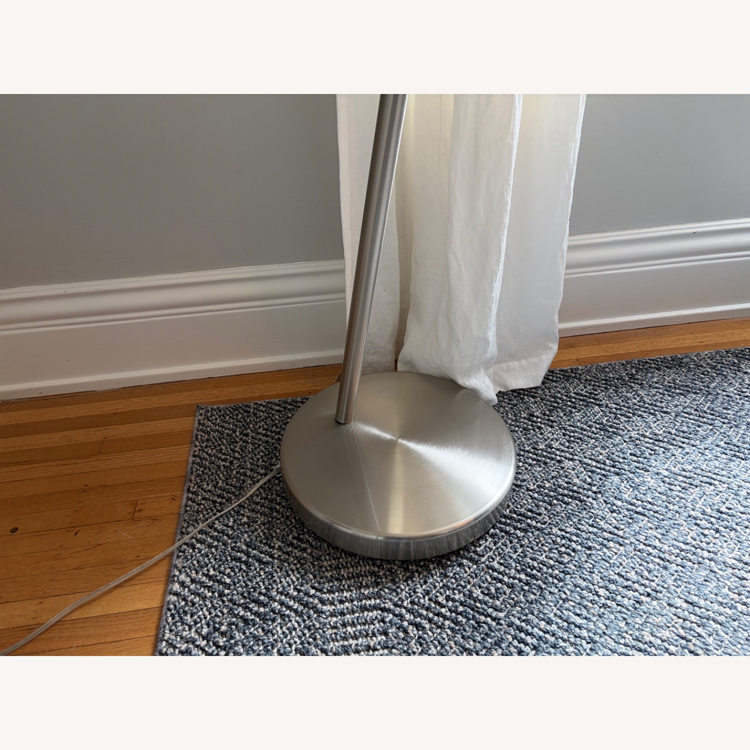 Crate & Barrel Silver Metal Floor Lamp - image-5