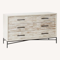 West Elm Wood Tiled 6-Drawer Dresser (54")