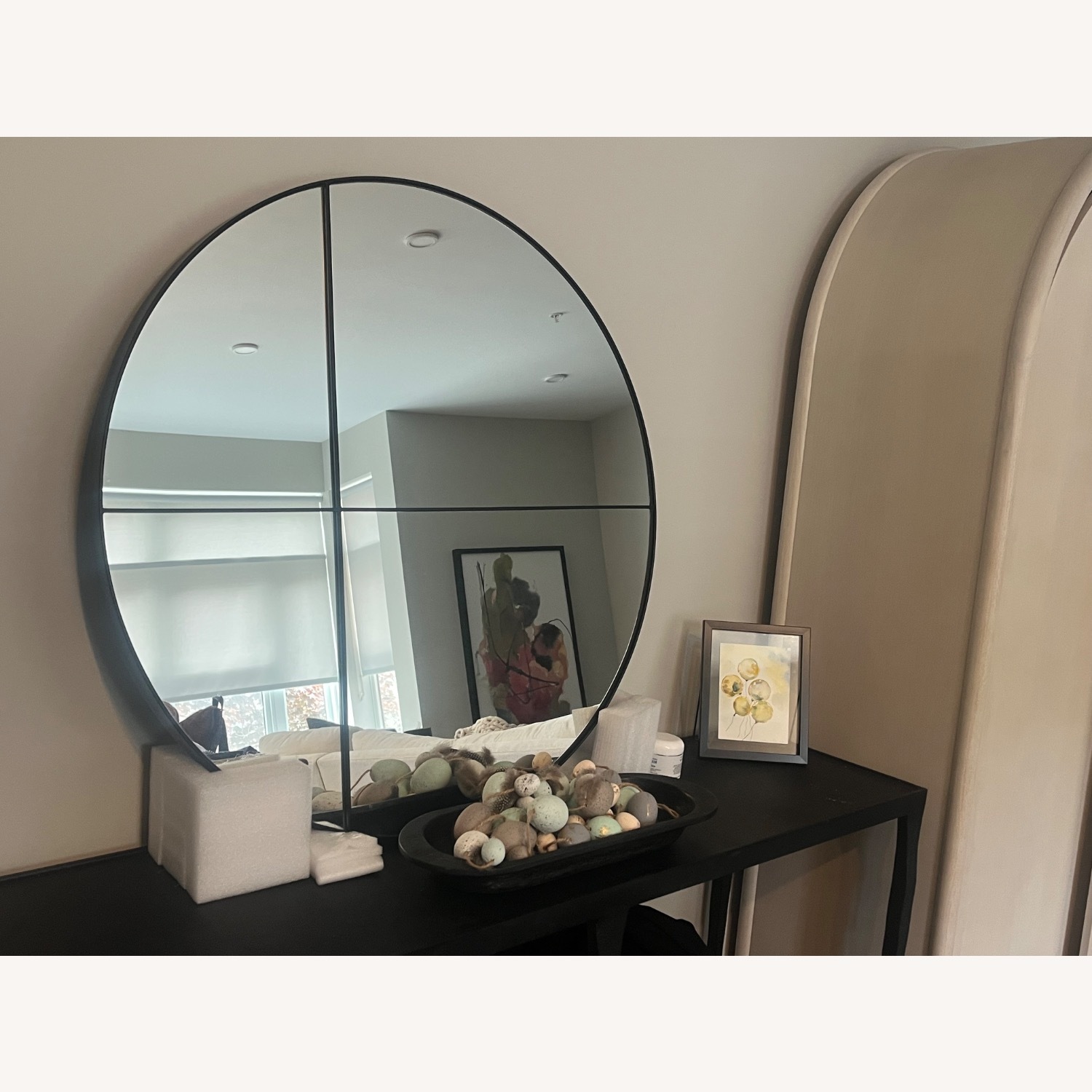 Crate & Barrel Endez Round Wall Mirror 36" - image-1