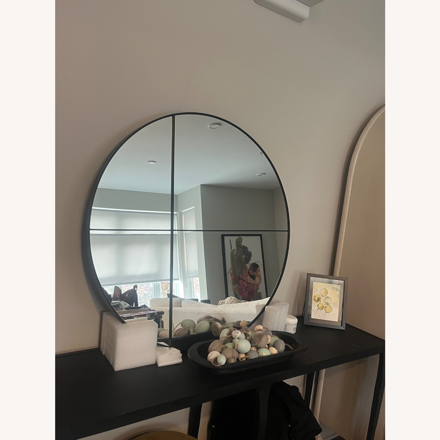 Crate & Barrel Endez Round Wall Mirror 36" - image-2