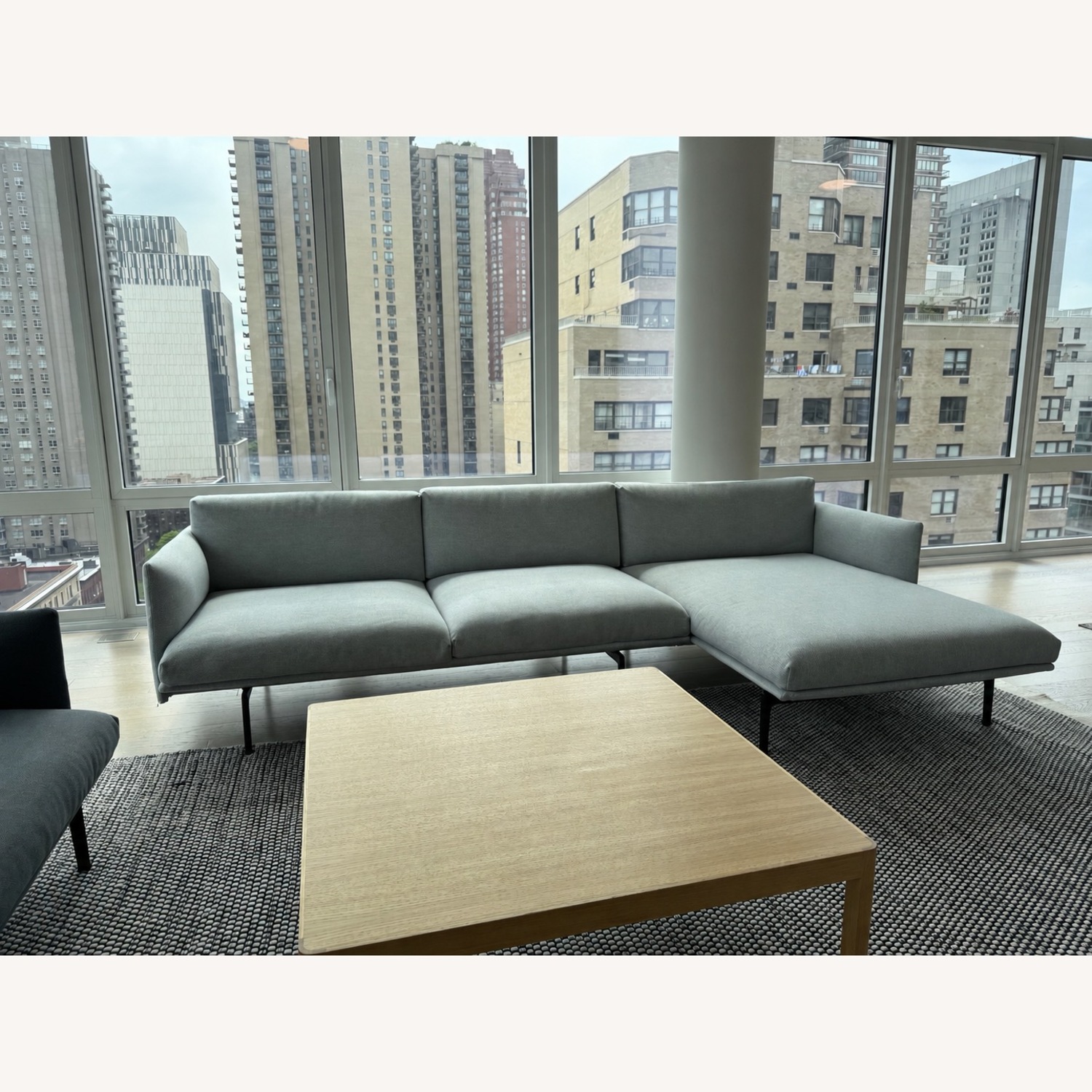Muuto Outline Sectional in Mode Surf Grey Fabric - image-7