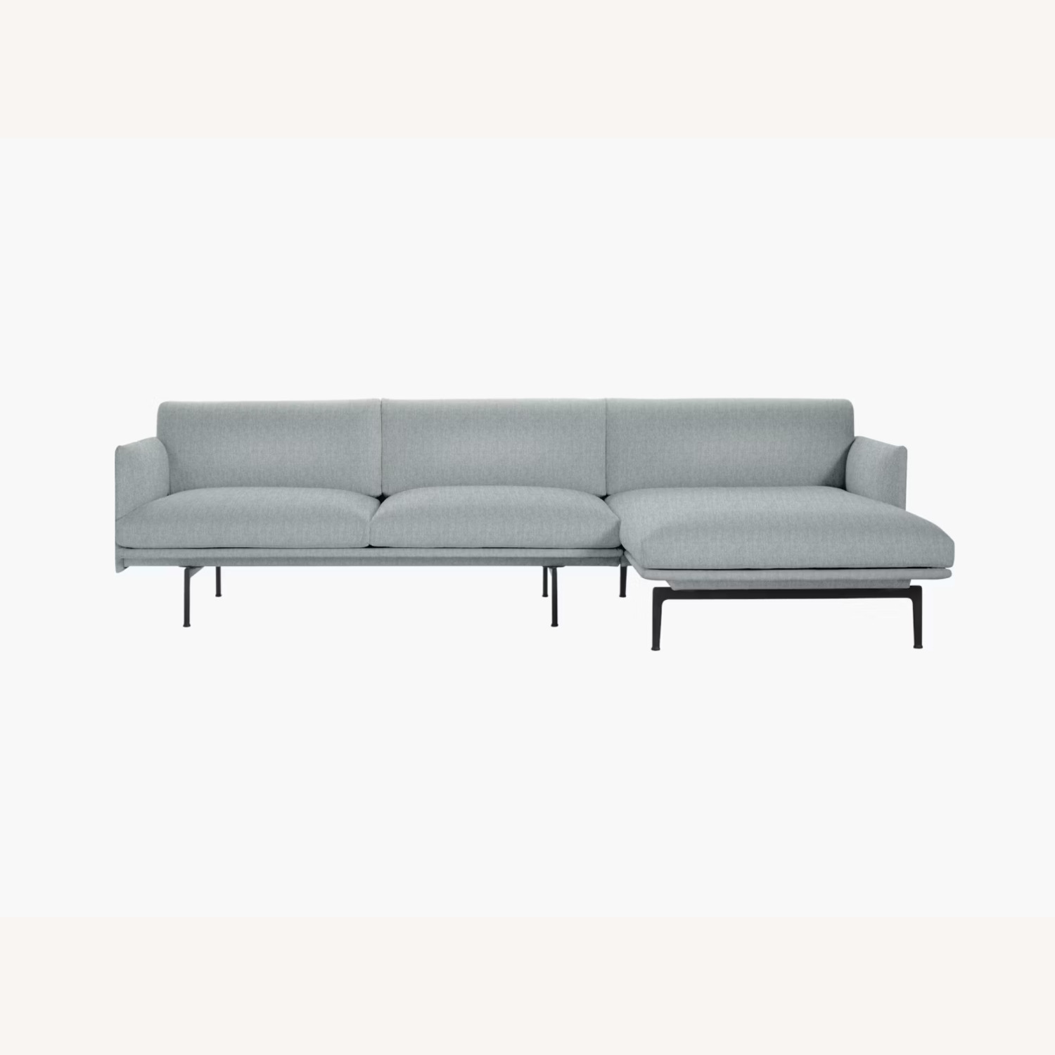 Muuto Outline Sectional in Mode Surf Grey Fabric - image-2
