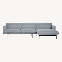 Muuto Outline Sectional in Mode Surf Grey Fabric