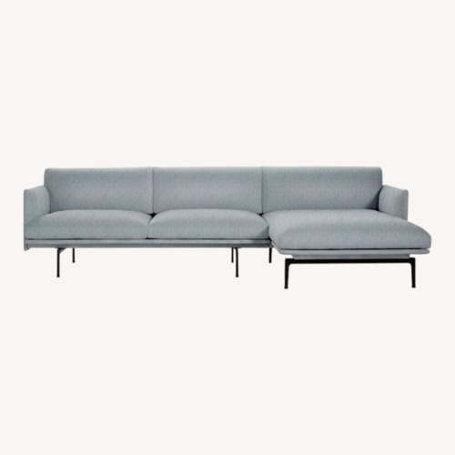 Used Muuto Outline Sectional in Mode Surf Grey Fabric for sale on AptDeco