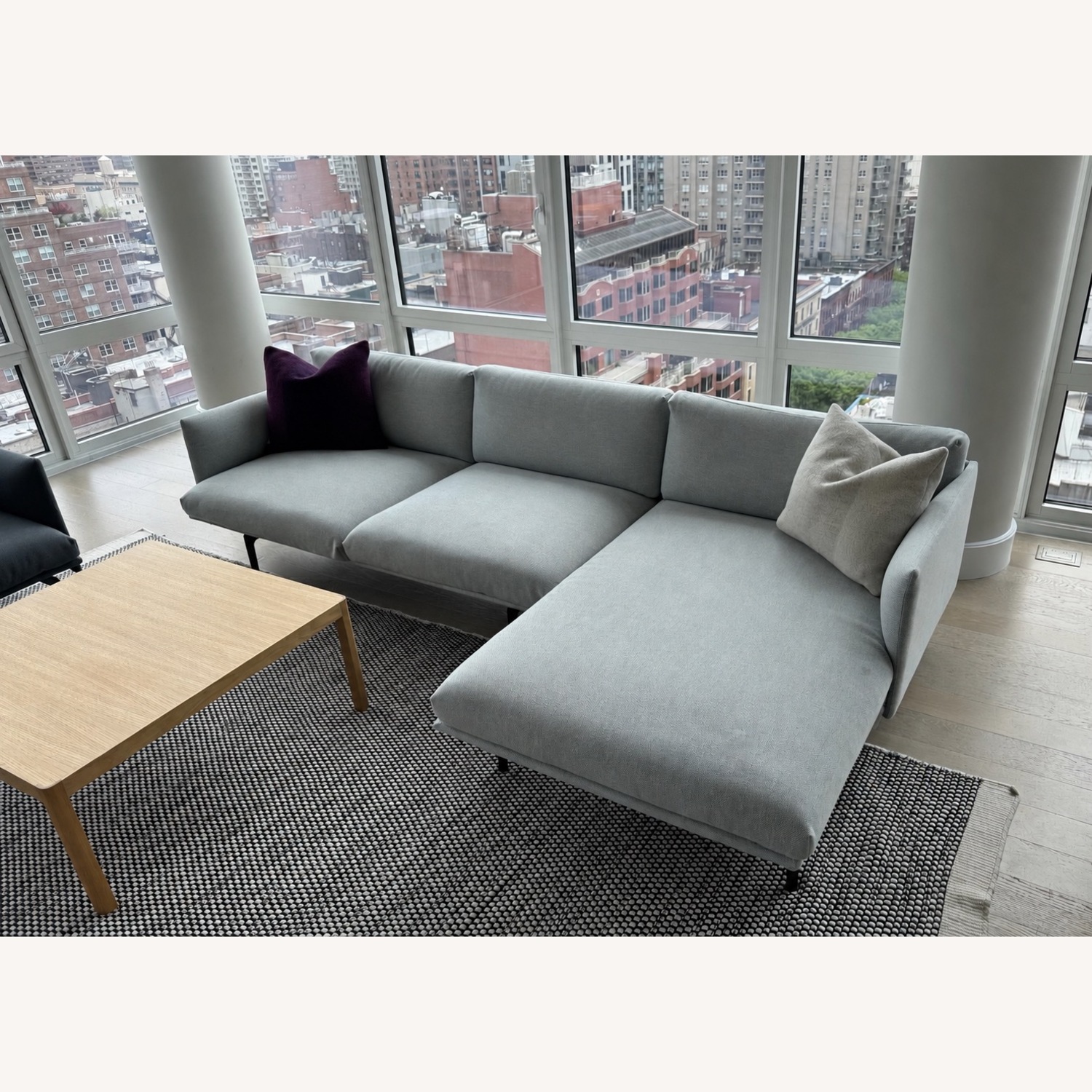 Muuto Outline Sectional in Mode Surf Grey Fabric - image-3