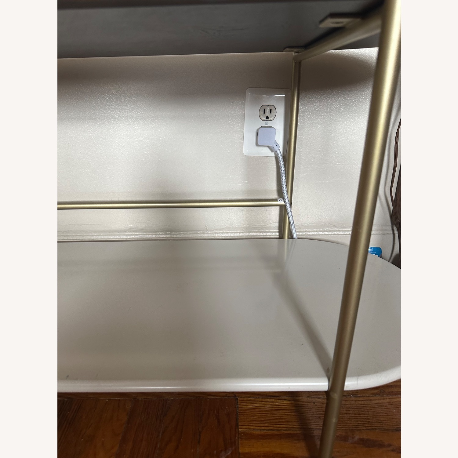 West Elm Tiered Dark Brown Brass Bookcase - image-7
