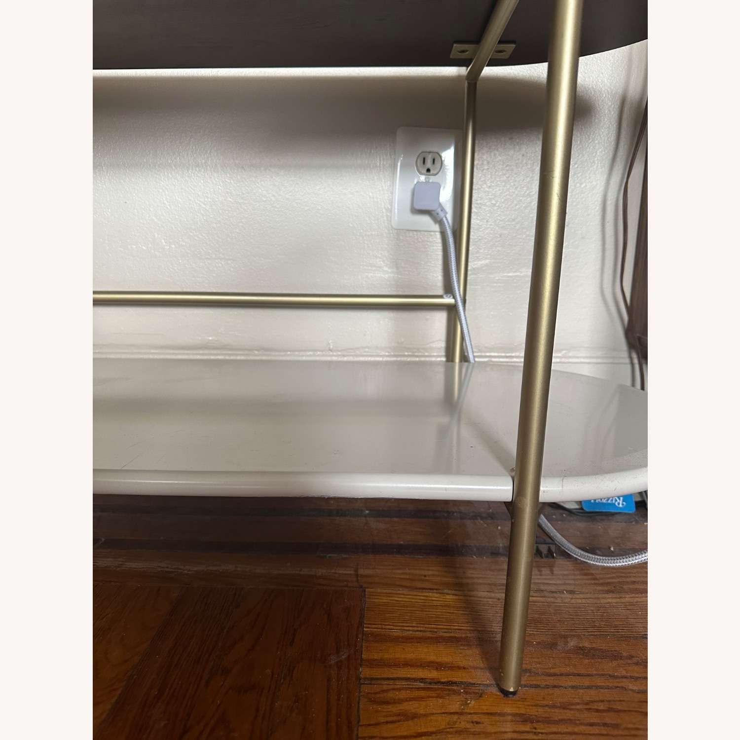 West Elm Tiered Dark Brown Brass Bookcase - image-11