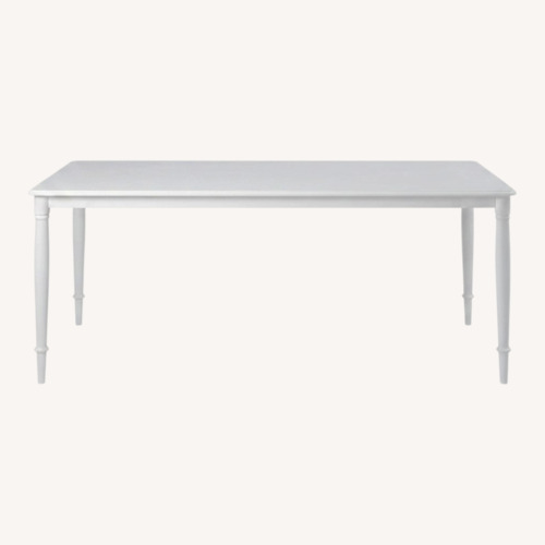 Used IKEA Danderyd White Wood Dining Table for sale on AptDeco