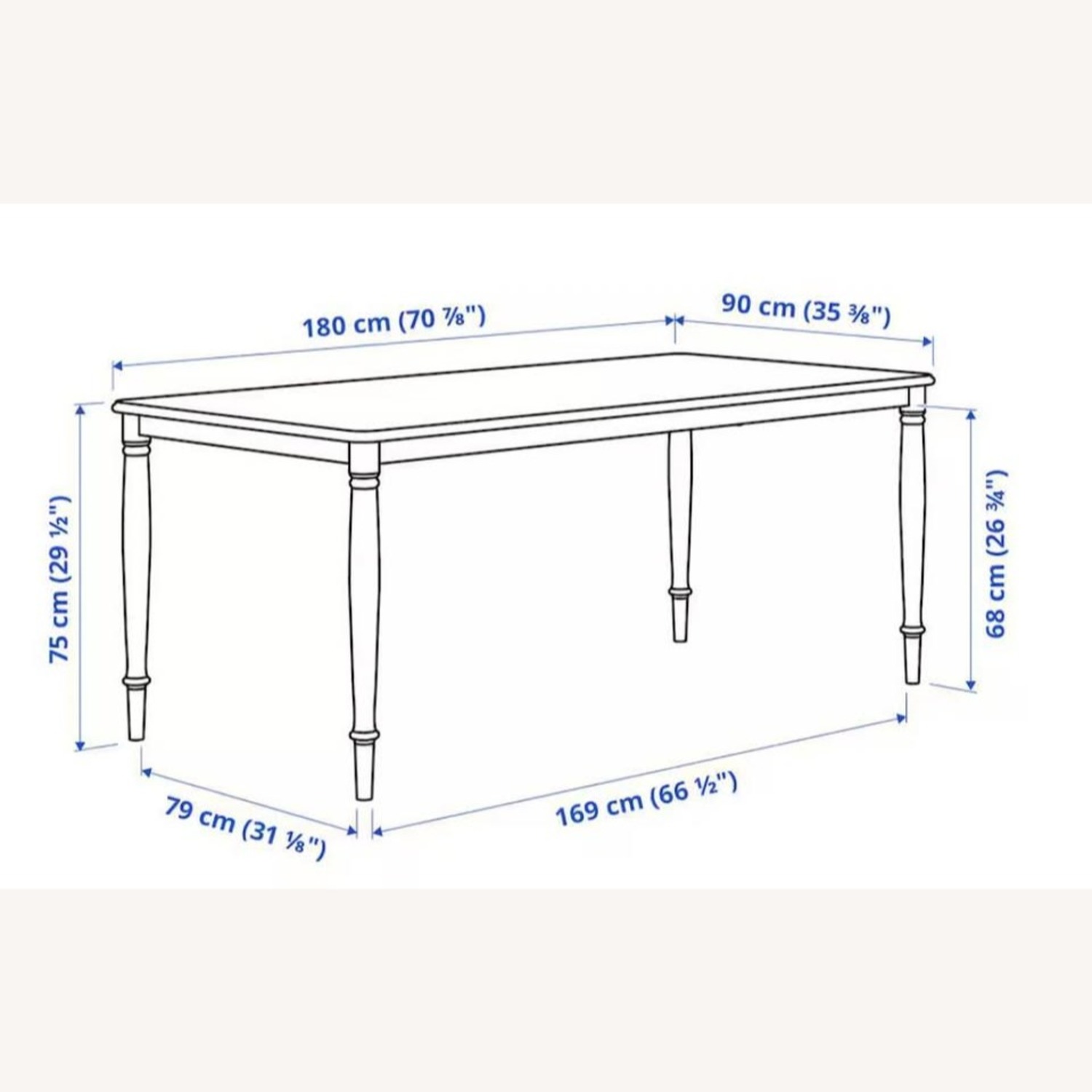 IKEA Danderyd White Wood Dining Table - image-3