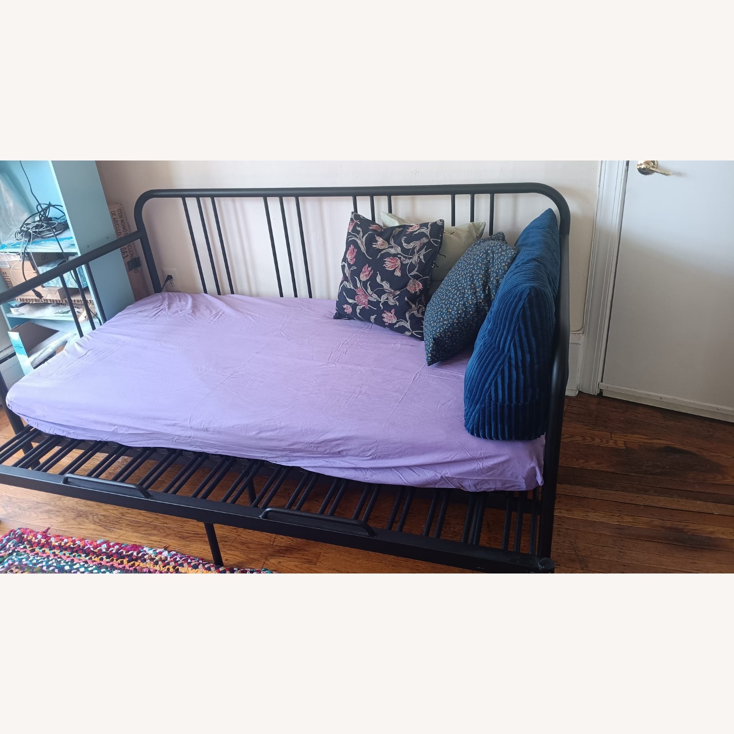 IKEA FYRESDAL Black Metal Daybed - image-2