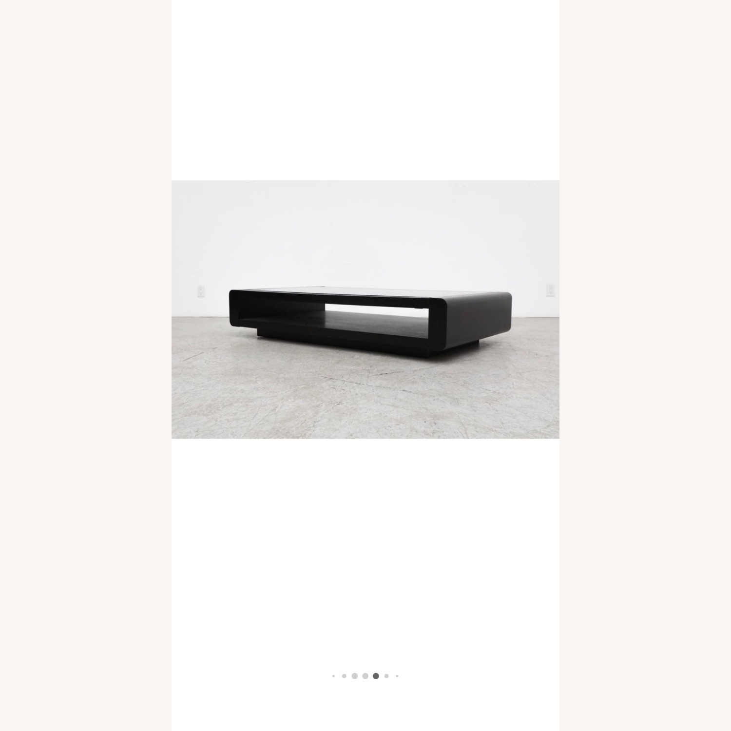Vintage/Antique Black Wood Coffee Table - image-6
