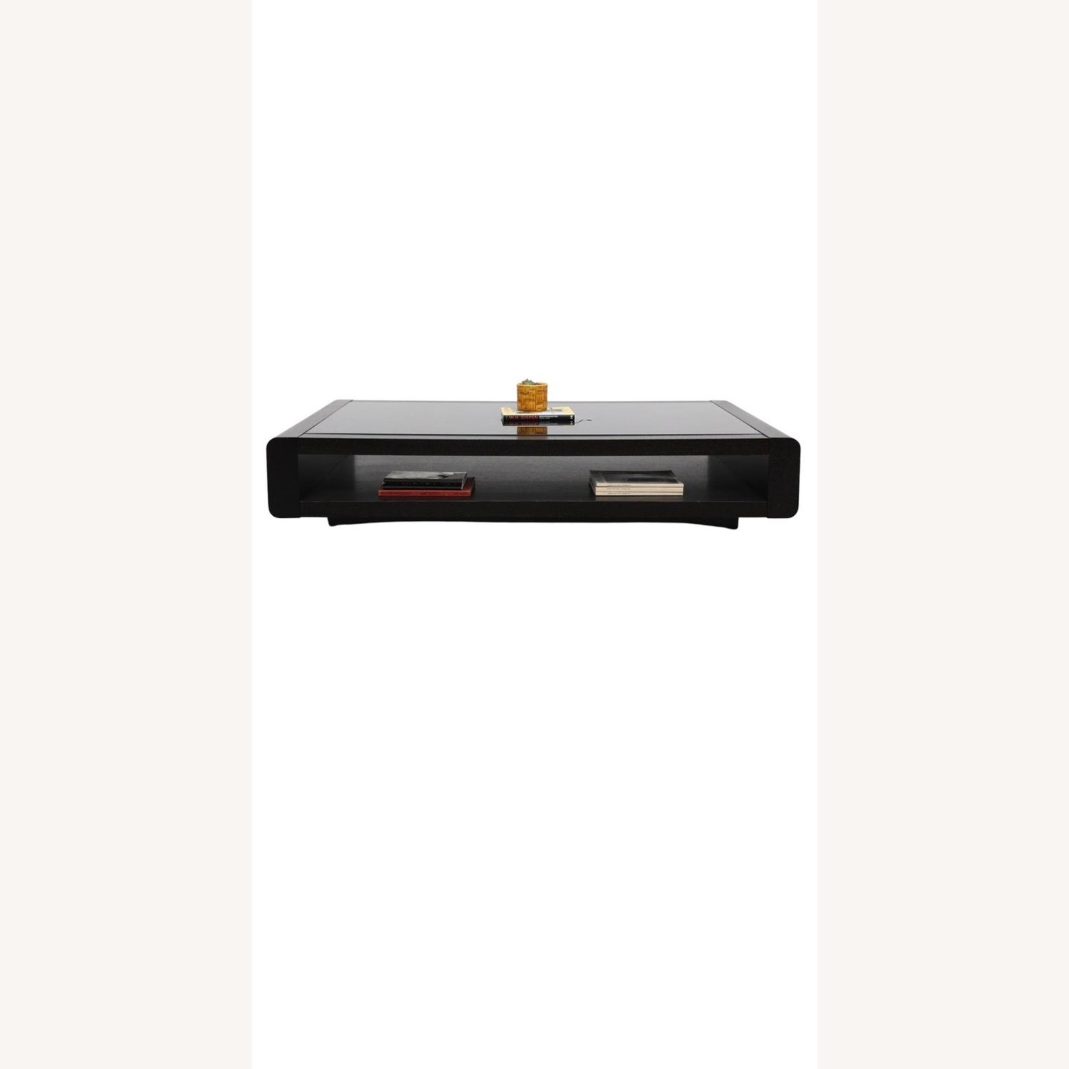 Vintage/Antique Black Wood Coffee Table - image-1