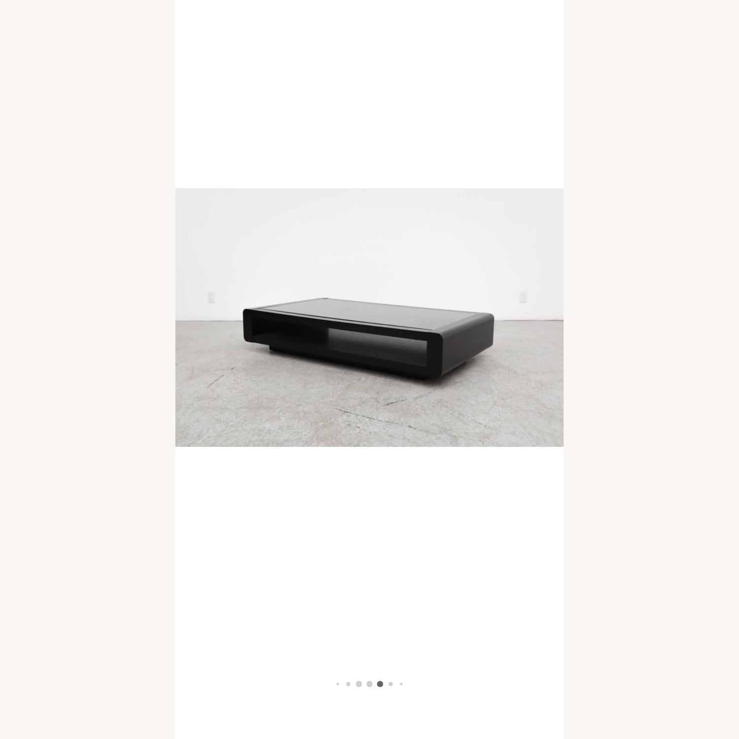 Vintage/Antique Black Wood Coffee Table - image-5