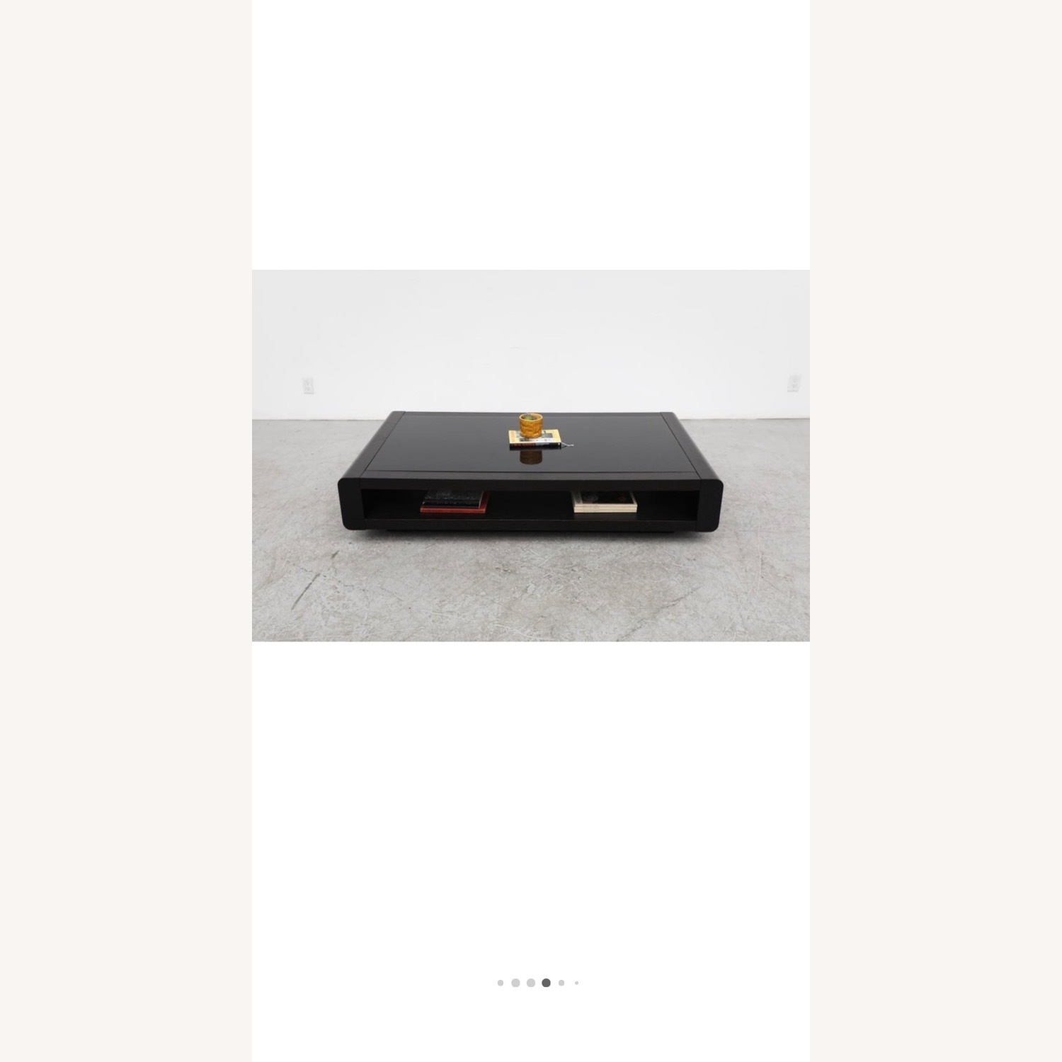 Vintage/Antique Black Wood Coffee Table - image-4
