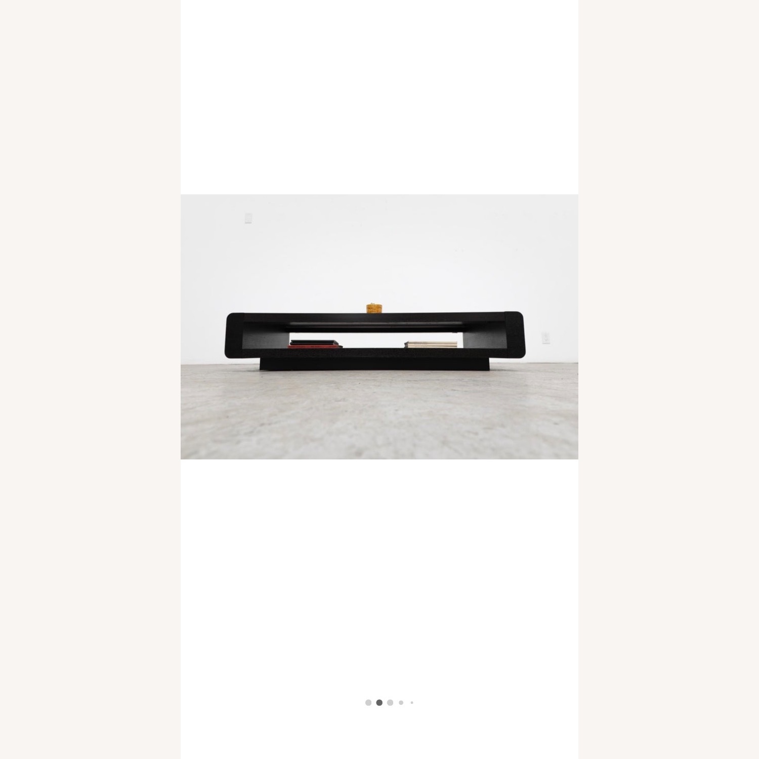 Vintage/Antique Black Wood Coffee Table - image-2