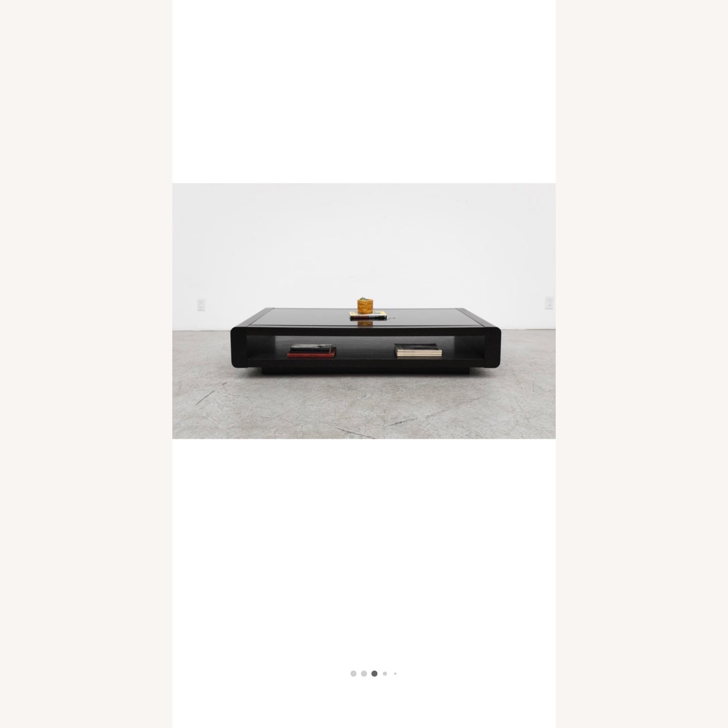 Vintage/Antique Black Wood Coffee Table - image-3