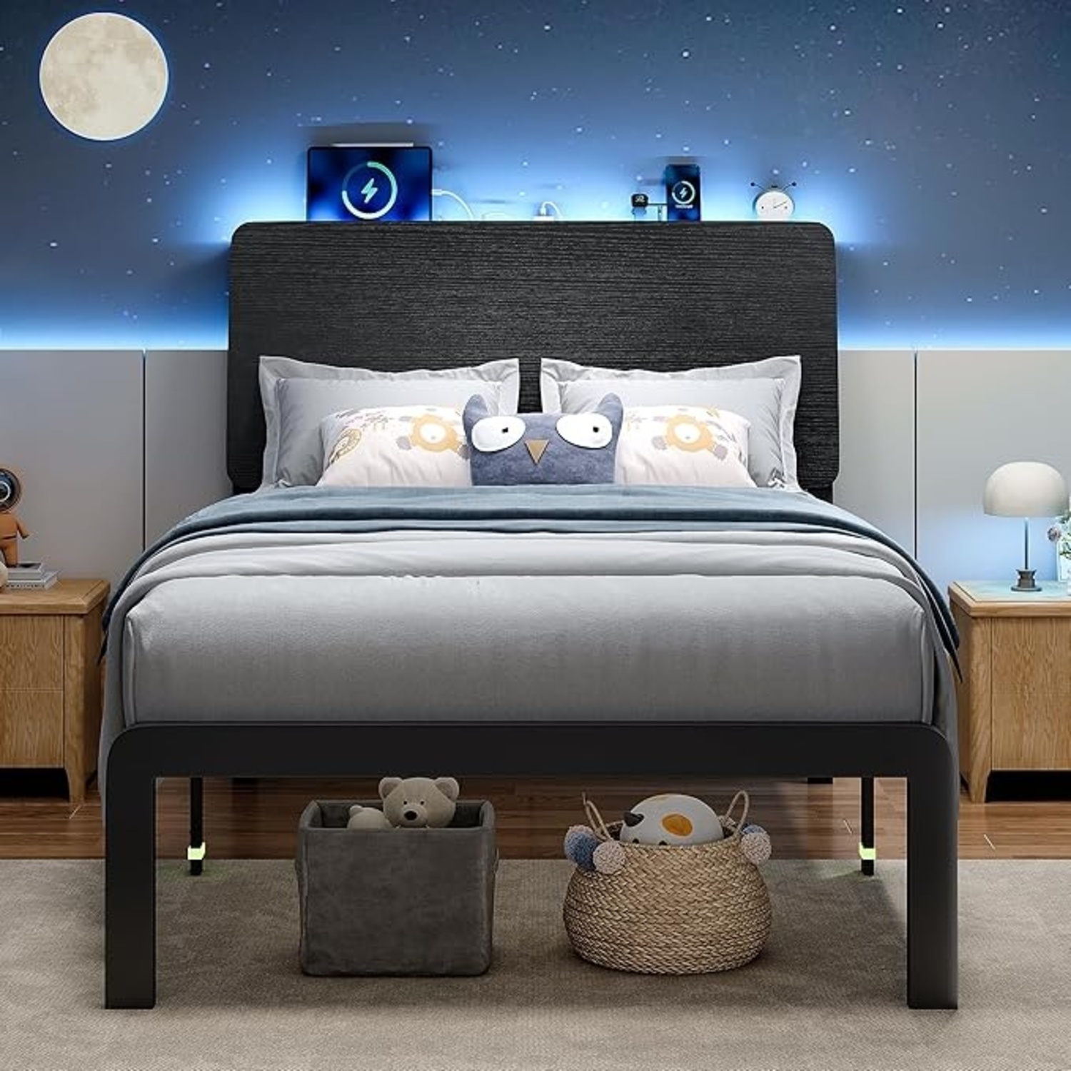Feonase Black Metal Twin Bed - image-4
