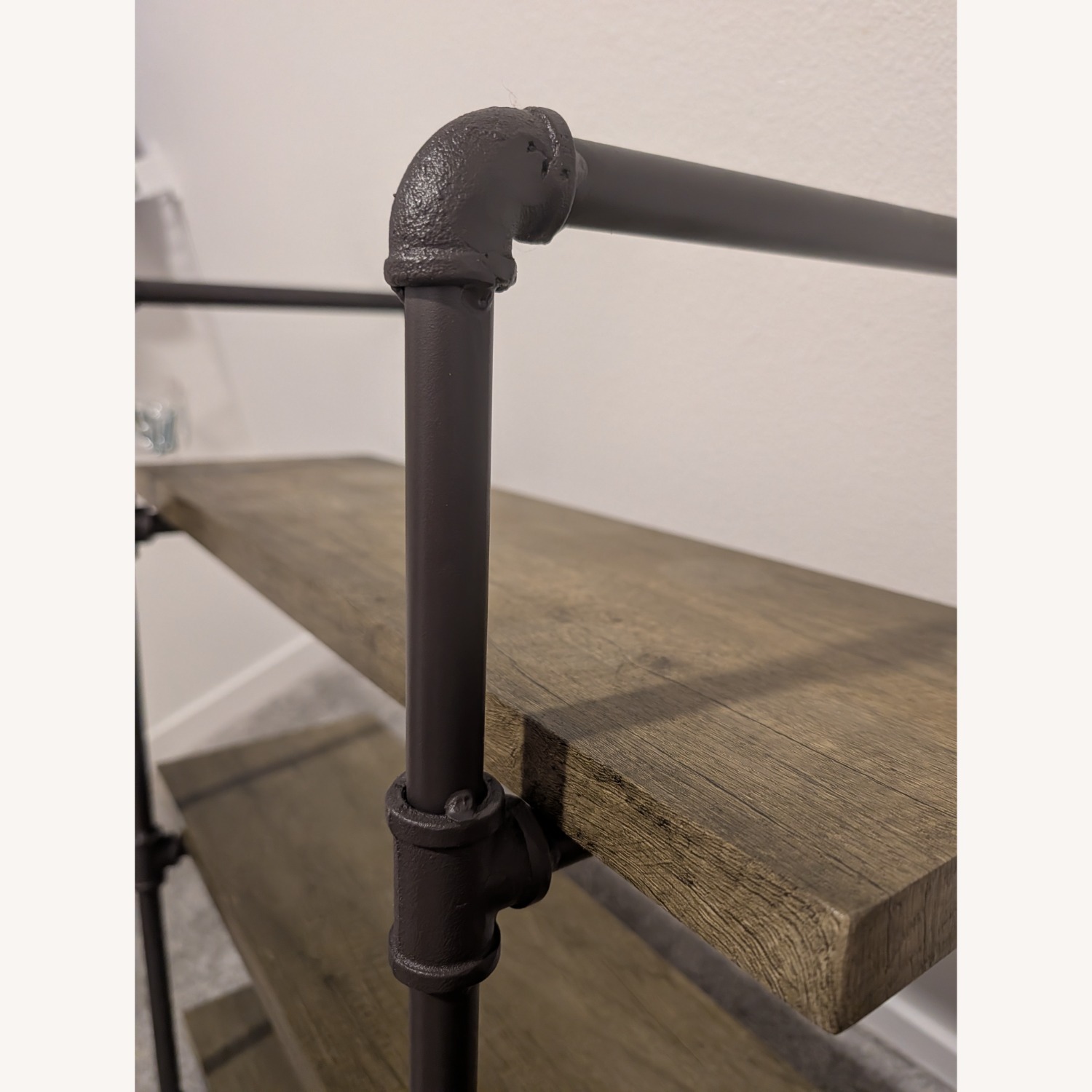 Medium Brown Industrial Style Wall Shelf - image-3