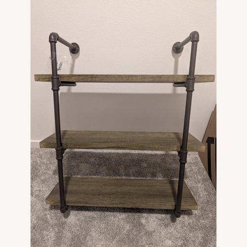 Used Medium Brown Industrial Style Wall Shelf for sale on AptDeco