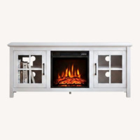 Tangkula White TV Stand/ Media Storage 