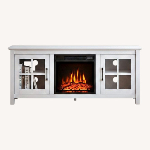Used Tangkula White TV Stand/ Media Storage  for sale on AptDeco