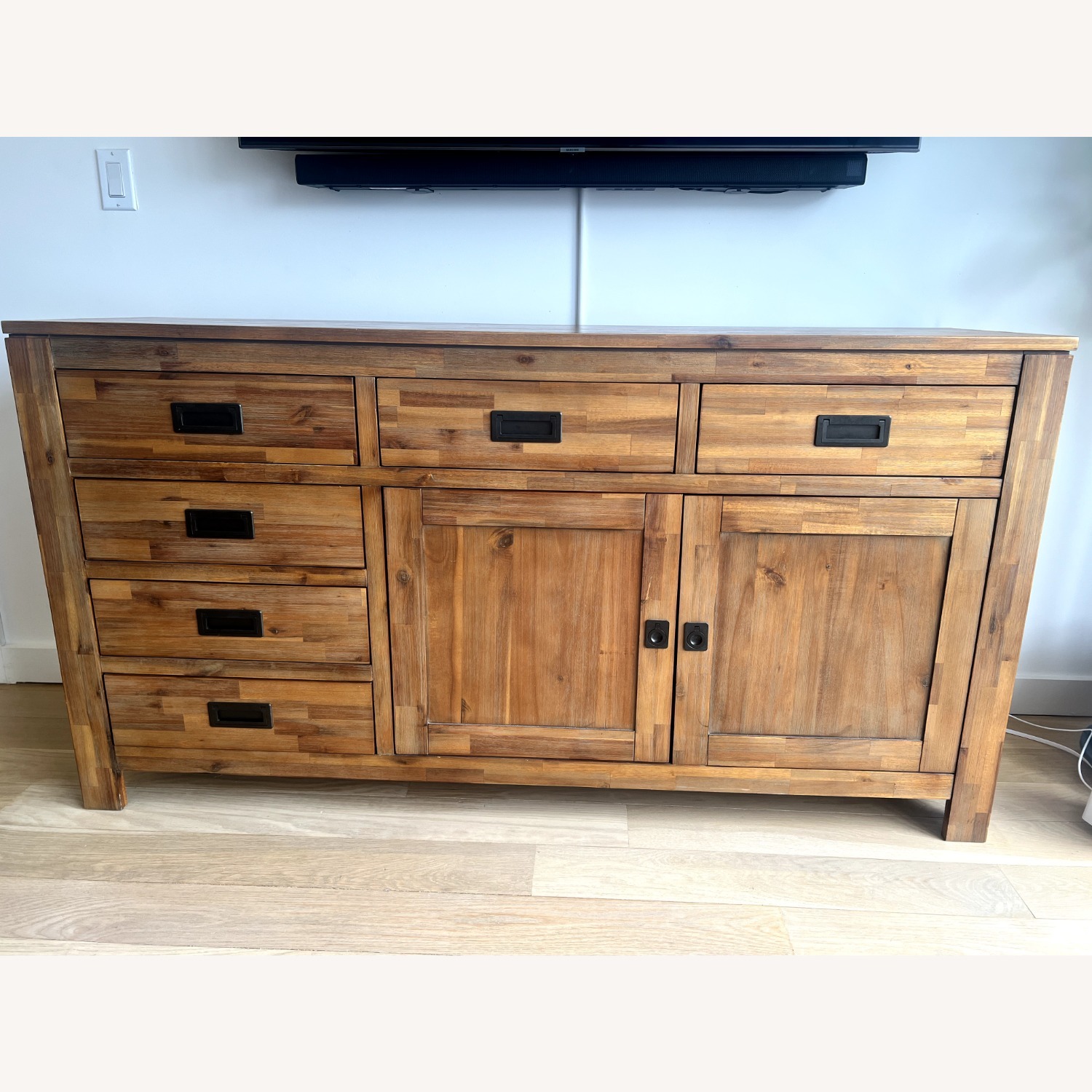 Macy's Natural Wood Media Storage/Buffet - image-5