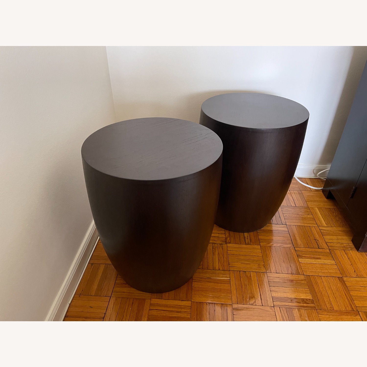 Crate & Barrel Dark Brown Side Tables  - image-4