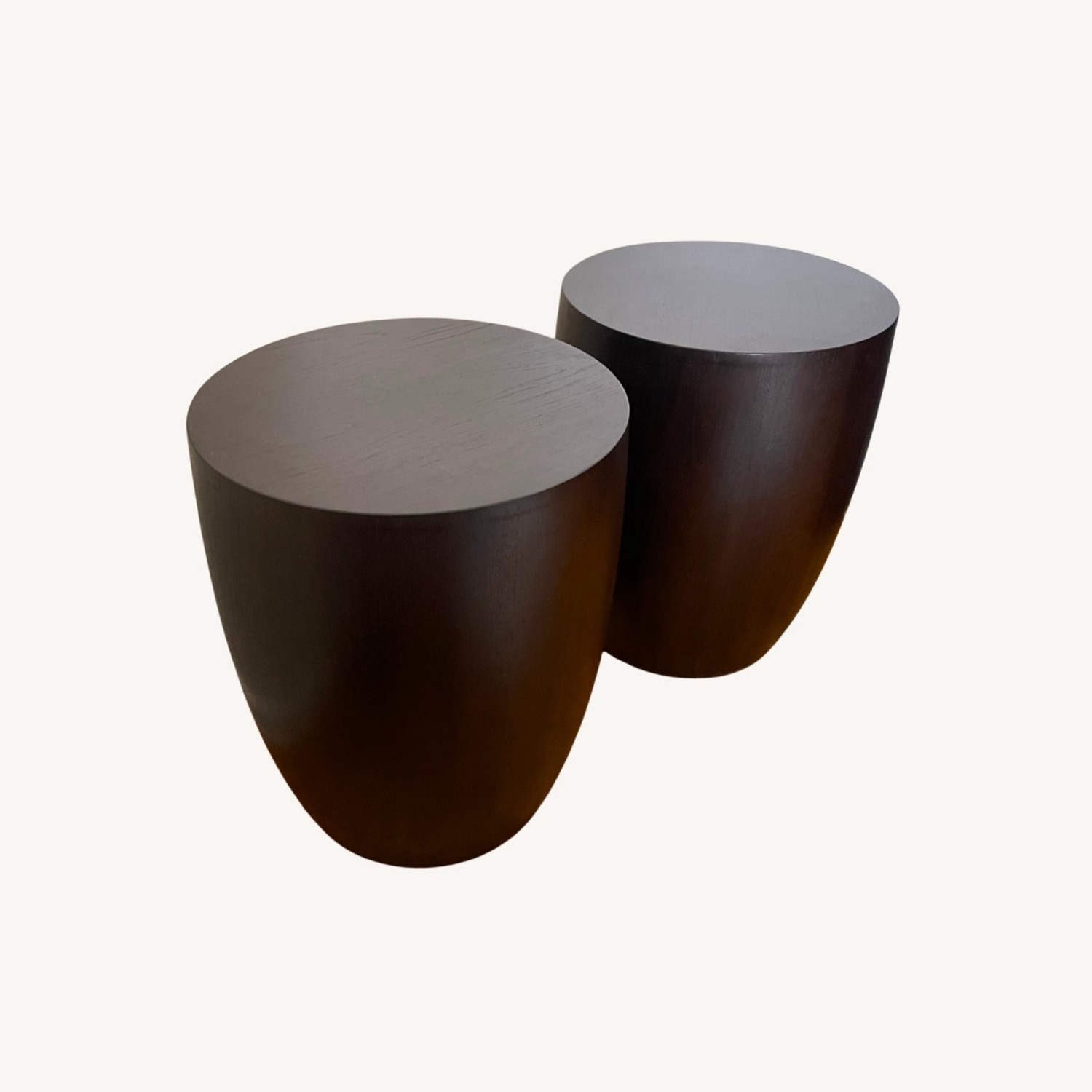Crate & Barrel Dark Brown Side Tables  - image-1