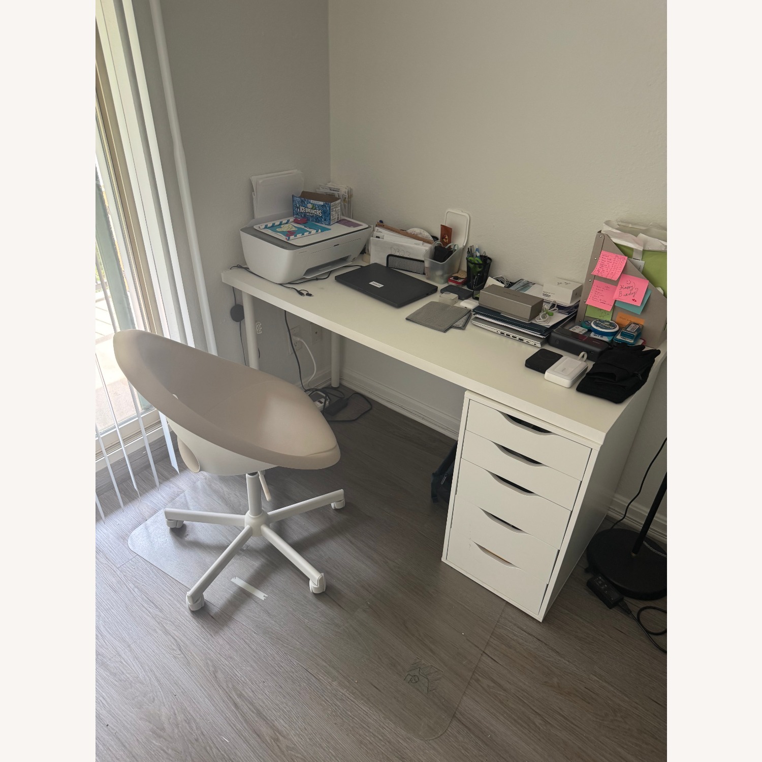 IKEA LAGAPTEN White Wood Desk - image-3