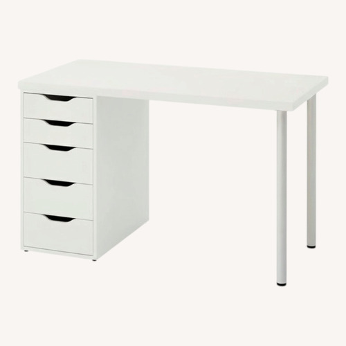 Used IKEA LAGAPTEN White Wood Desk for sale on AptDeco